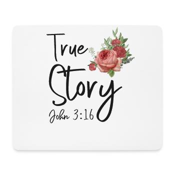 Christian Bible Verse Quote Rose - Mouse Pad (horizontal) - white - Front