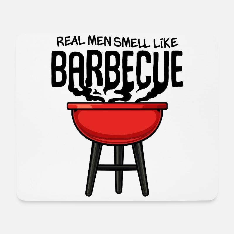 BBQ Grillen - Mousepad (Querformat) - Weiß