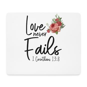 Christian Bible Verse Quote Rose - Mouse Pad (horizontal) - white - Front