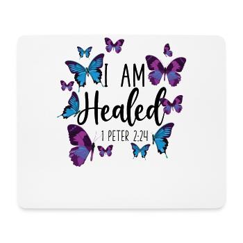 Christian Bible Verse Butterfly I - Mousepad (Querformat) - Weiß - Vorne