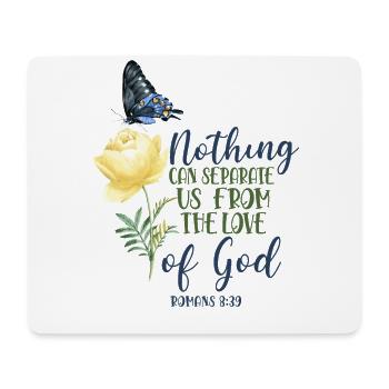 Christian Bible Verse Butterfly - Mouse Pad (horizontal) - white - Front
