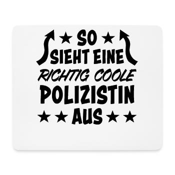 Polizistin Lustige Spruch Polizei Sprüche Geschenk - Mousepad (Querformat) - Weiß - Vorne