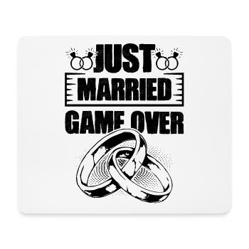 Just Married Game over (Juste marié) - Tapis de souris (format paysage) - blanc - Devant