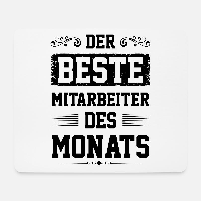 Mitarbeiter des Monats - Mousepad (Querformat) - Weiß