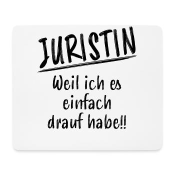 Juristin Jura Lustiger Spruch Jura Beruf Geschenk - Mousepad (Querformat) - Weiß - Vorne