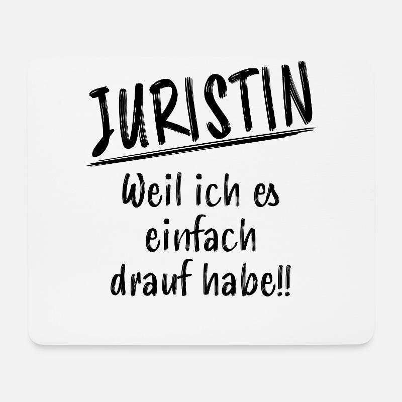 Juristin Jura Lustiger Spruch Jura Beruf Geschenk - Mousepad (Querformat) - Weiß