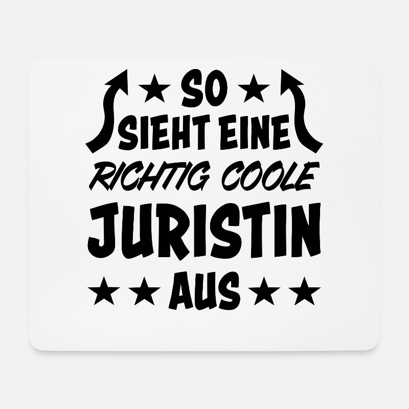 Juristin Jura Lustiger Spruch Jura Beruf Geschenk - Mousepad (Querformat) - Weiß