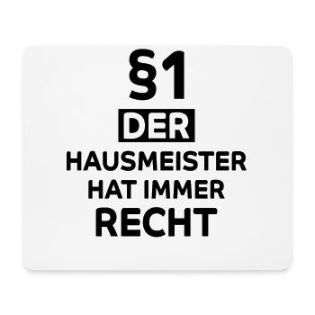 Hausmeister Lustiger Spruch Hausverwalter Geschenk - Mousepad (Querformat) - Weiß - Vorne