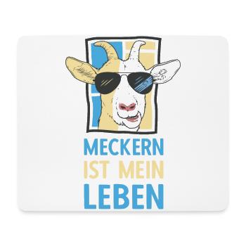 Meckern ist mein Leben Cooler Ziegenbock Spruch - Mousepad (Querformat) - Weiß - Vorne