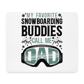 Snowboarding Snowboard Dad My - Mouse Pad (horizontal) - white - Front