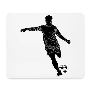 Fußball Silhouette - Mousepad (Querformat) - Weiß - Vorne