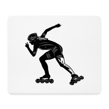 Inline Skates Silhoette - Mousepad (Querformat) - Weiß - Vorne