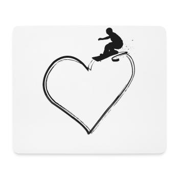 Snowboarding Snowboard Heart - Mousepad (Querformat) - Weiß - Vorne