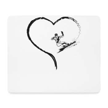Snowboarding Snowboard Heart - Mouse Pad (horizontal) - white - Front