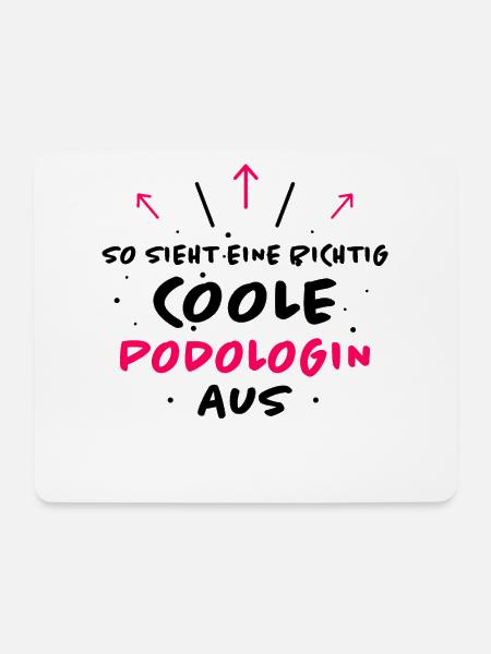 Podologin Lustige Spruch Fuß Nagelstudio Geschenk - Mousepad (Querformat) - Weiß