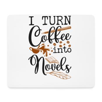 Writing Coffee Novel Writer & - Mousepad (Querformat) - Weiß - Vorne