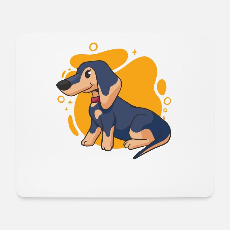dachshund - Mousepad (Querformat) - Weiß