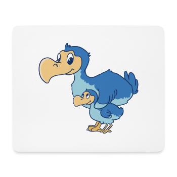 Famille Dodo Bird - Tapis de souris (format paysage) - blanc - Devant
