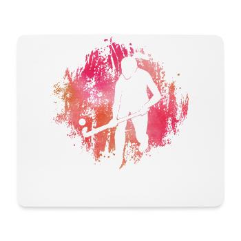 Hockey sur gazon - Tapis de souris (format paysage) - blanc - Devant