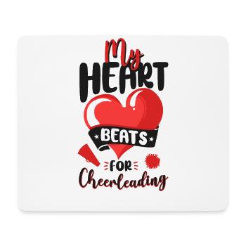 Cheer Cheerleading Heart My Heart - Mousepad (Querformat) - Weiß - Vorne