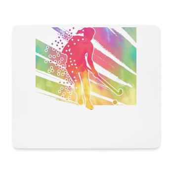 Feld Hockey - Mousepad (Querformat) - Weiß - Vorne