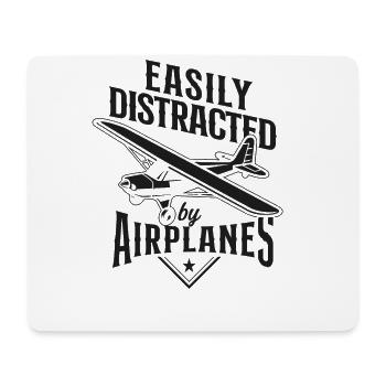 Airplane Pilot Vintage Easily - Mouse Pad (horizontal) - white - Front