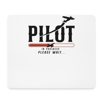 Pilote d’avion Futur pilote - Tapis de souris (format paysage) - blanc - Devant