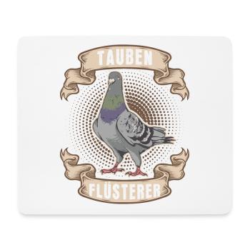 Tauben Flüsterer - Mousepad (Querformat) - Weiß - Vorne