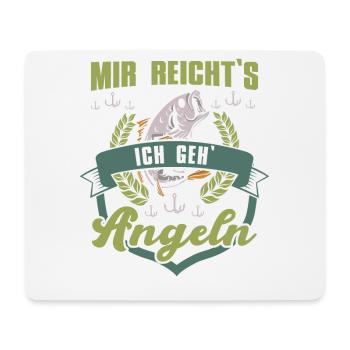 Mir Reichts Ich Geh Angeln - Mousepad (Querformat) - Weiß - Vorne