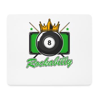 Rockabilly 50s Joueur de billard - Tapis de souris (format paysage) - blanc - Devant