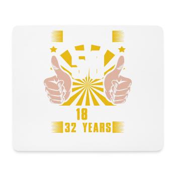 Je n’ai pas 50 ans, j’en ai 18 avec 32 ans d’expérience - Tapis de souris (format paysage) - blanc - Devant