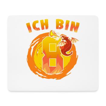 8. Geburtstag Ich Bin 8 Drachen Mitgebsel - Mousepad (Querformat) - Weiß - Vorne