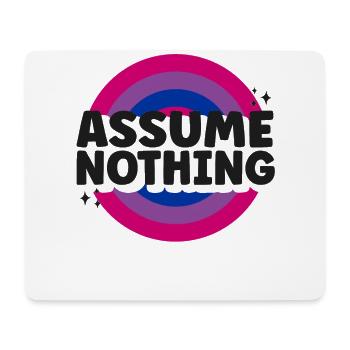 Bisexual Bi Pride Flag Assume - Mouse Pad (horizontal) - white - Front