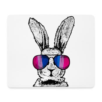 Bisexual Bi Pride Flag Rabbit - Mouse Pad (horizontal) - white - Front
