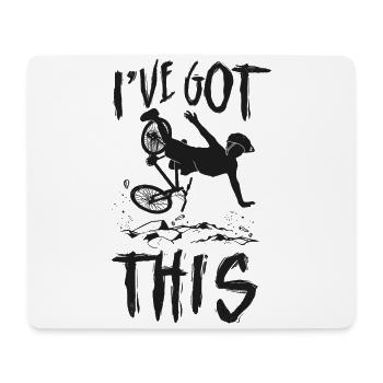 Enduro MTB Mountain Bike Riding - Mousepad (Querformat) - Weiß - Vorne