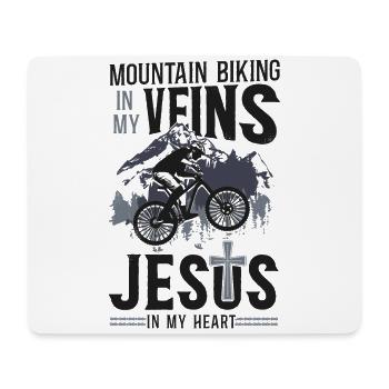 Enduro MTB Mountain Bike Riding - Mouse Pad (horizontal) - white - Front