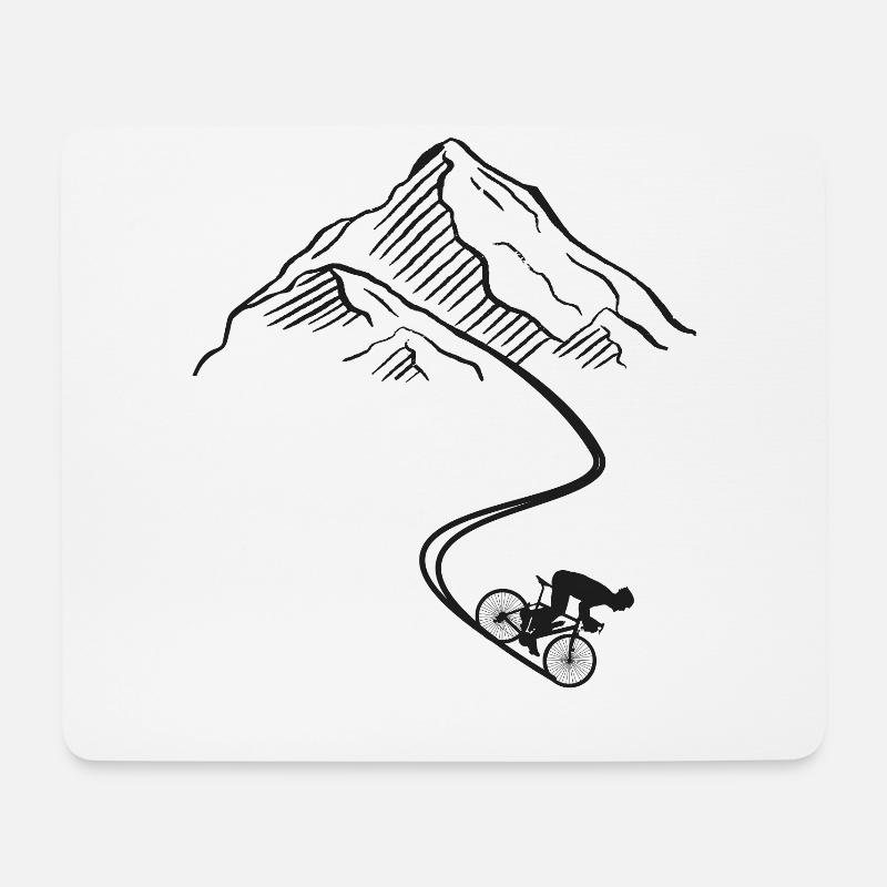 Enduro VTT VTT Équitation - Tapis de souris (format paysage) - blanc