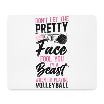 Volleyball Player Team Girl - Mouse Pad (horizontal) - white - Front