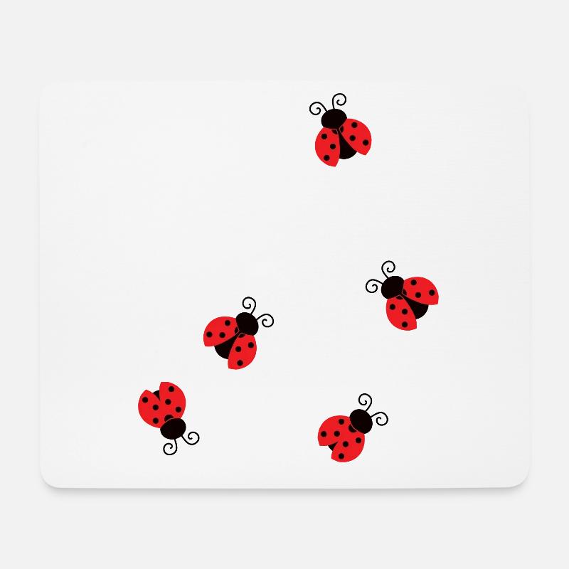 Marienkäfer - Mousepad (Querformat) - Weiß