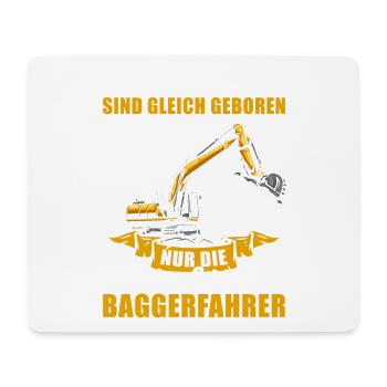 Nur Die Besten Werden Baggerfahrer - Mousepad (Querformat) - Weiß - Vorne