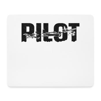 Airplane Pilot Vintage Pilot - Mouse Pad (horizontal) - white - Front