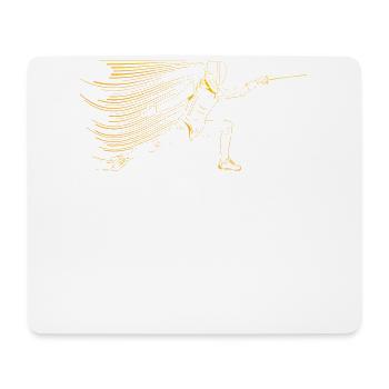 Fechten - Mousepad (Querformat) - Weiß - Vorne