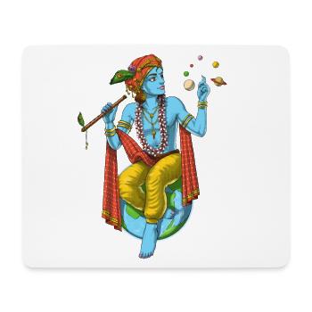 Hindu-Lord Krishna - Mousepad (Querformat) - Weiß - Vorne