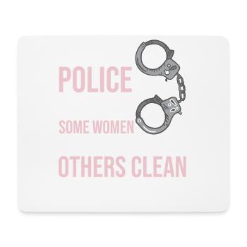 Police Policewoman Policeman Profession Sayings - Mouse Pad (horizontal) - white - Front