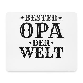 Opa Großvater Bester Opa der Welt Bester Opa - Mousepad (Querformat) - Weiß - Vorne