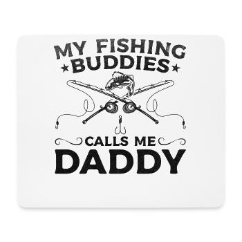 Meine Angelfreunde nennen mich Papa Fishing Daddy - Mousepad (Querformat) - Weiß - Vorne