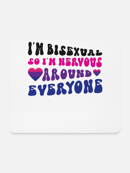 Bisexual Bi Pride Flag I'M - Mousepad (Querformat) - Weiß
