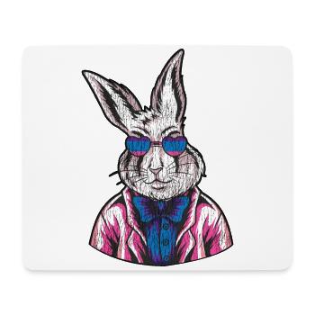 Bisexual Bi Pride Flag Rabbit - Mouse Pad (horizontal) - white - Front