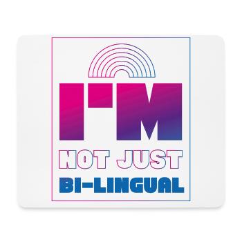 Bisexuel Bi Pride Flag Jeu de mots Je ne suis pas - Tapis de souris (format paysage) - blanc - Devant