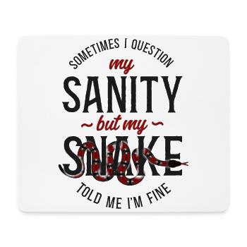 Snake Serpent Sometimes I Question - Mousepad (Querformat) - Weiß - Vorne